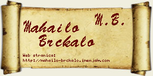 Mahailo Brčkalo vizit kartica